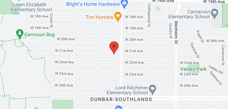 map of 3636 W 21ST AVENUE